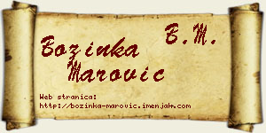 Božinka Marović vizit kartica